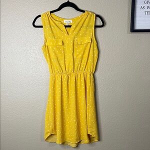 Yellow Sleeveless Mini Dress